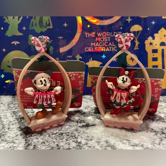 Disney Sketchbook Mickey Cheer and Minnie Joy New Ornaments